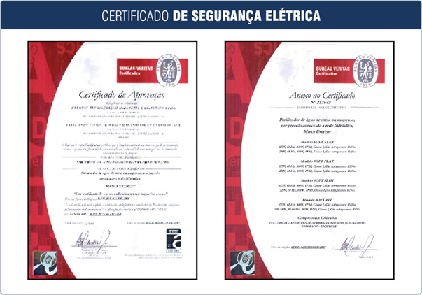 Certificações Soft Everest -  Casa do Filtro - Mais saúde para você e sua família